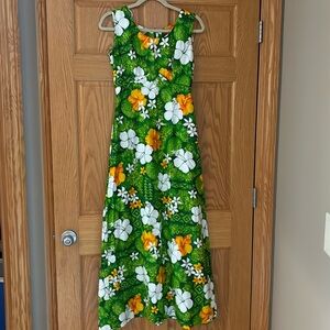 Floral Green Maxi Dress